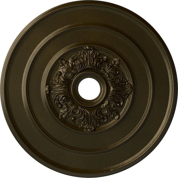 Ekena Millwork Traditional with Acanthus Leaves Ceiling Medallion, 26"OD x 3 1/8"ID x 1 1/2"P, Green Gold CM26TAGGS - main